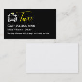 高級トレンディータクシー運転手サービス 名刺 (正面/裏面)