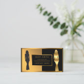 高級トレンディーファッションのためにテキストを追加 名刺 (スタンド正面)