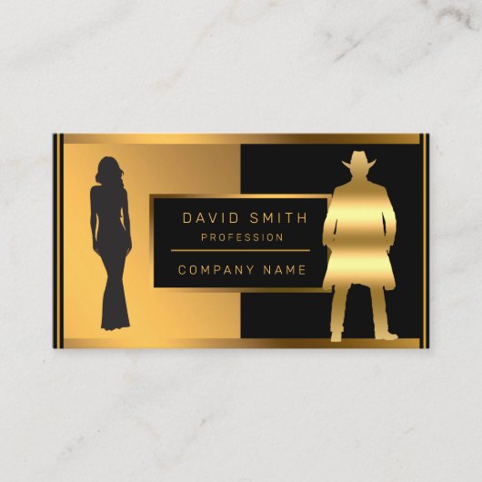 高級トレンディーファッションテキストの追加 名刺 (正面)