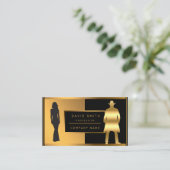 高級トレンディーファッションテキストの追加 名刺 (スタンド正面)