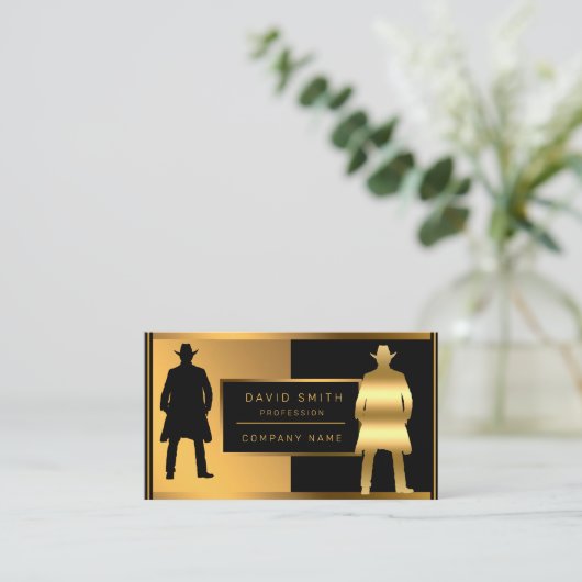 高級トレンディーファッションFor-Himのテキストを追加 名刺 (スタンド正面)