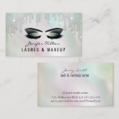 高級トレンディーホログラフィックドリップメイクアップ目 名刺 (正面/裏面)