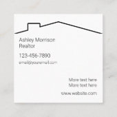 高級トレンディー不動産仲介業者名刺デザイン スクエア名刺 (裏面)