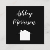 高級トレンディー不動産仲介業者名刺デザイン スクエア名刺 (正面)