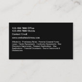 高級トレンディー公証人 名刺 (裏面)