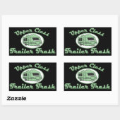 高級トレーラーゴミのステッカー 長方形シール (シート)