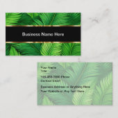 高級トロピカルフローラ離れパームビジネスカード 名刺 (正面/裏面)