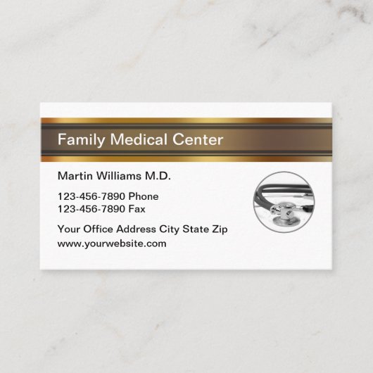 高級ドクターオフィスアポイントメント名刺 名刺 (正面)