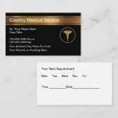 高級ドクターメディカルアポイントメント名刺 予約カード (正面/裏面)