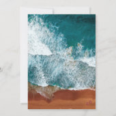 高級ネイビーブルー沿岸結婚式招待状 招待状 (裏面)