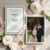 高級ネイビー 結婚式 招待状 セット