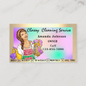 高級ハウスオフィス清掃サービスのメイド枠 名刺 (正面)