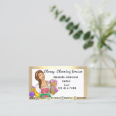 高級ハウスオフィス清掃サービスのメイド枠 名刺 (スタンド正面)