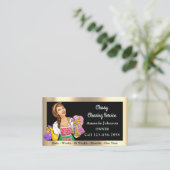 高級ハウスオフィス清掃サービスのメイド枠 名刺 (スタンド正面)