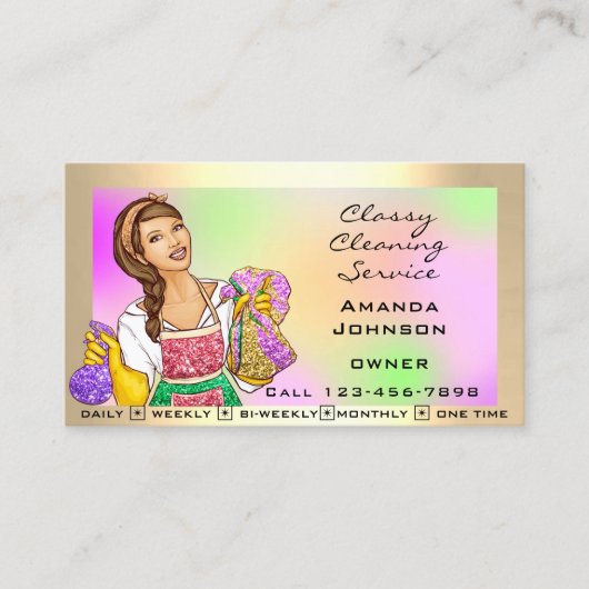 高級ハウスオフィス清掃サービスメイドガーリー 名刺 (正面)