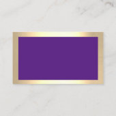 高級ハウスオフィス清掃サービスメイドパープル 名刺 (裏面)