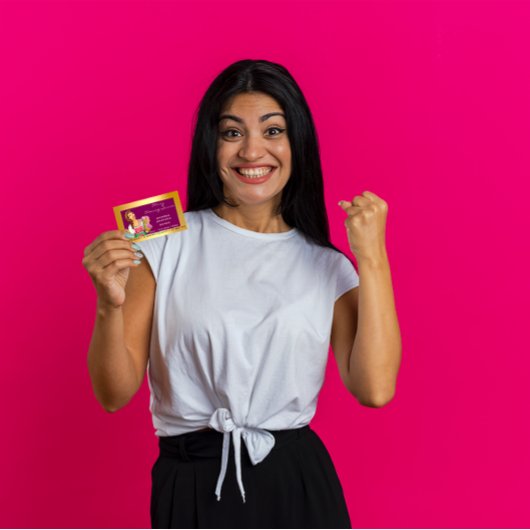 高級ハウスオフィス清掃サービスメイド金ゴールド 名刺