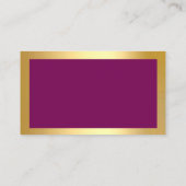 高級ハウスオフィス清掃サービスメイド金ゴールド 名刺 (裏面)