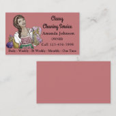 高級ハウスオフィス清掃サービスメイド 名刺 (正面/裏面)