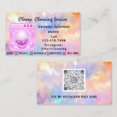 高級ハウスクリーニングサービスメイドピンクランディ 名刺 (正面/裏面)