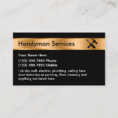 高級ハンディマンサービスビジネスカード 名刺 (正面)