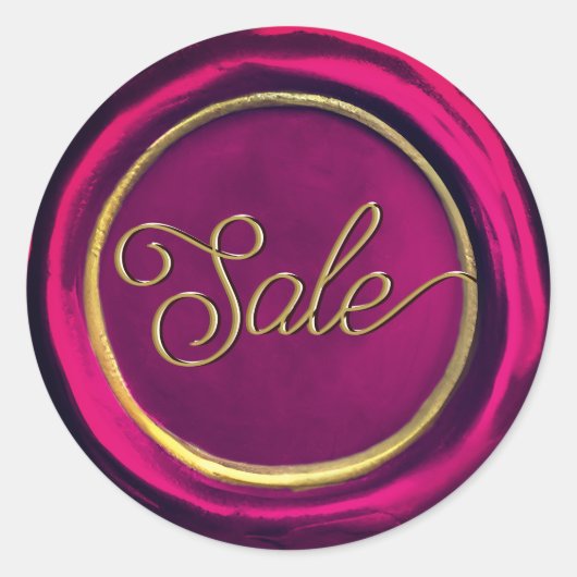 高級バエレガントルガンディ金ゴールド販売ワックスシール ラウンドシール (正面)