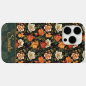 高級バラのカスタマイズ可能な名前iPhoneケース Case-Mate iPhoneケース (裏面 (横))