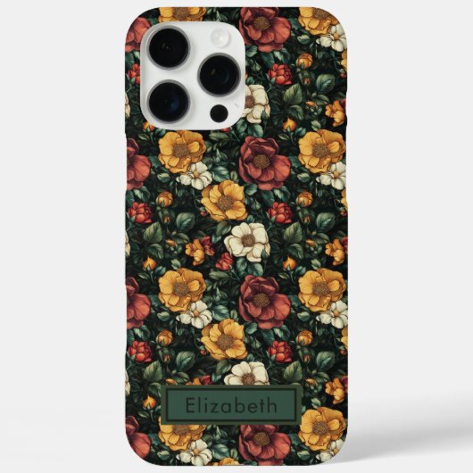 高級バラのカスタマイズ可能な名前iPhoneケース Case-Mate iPhoneケース (裏面)