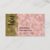 高級バラクォーツ金ゴールドブラシQRコードソーシャルメディア 名刺 (正面)