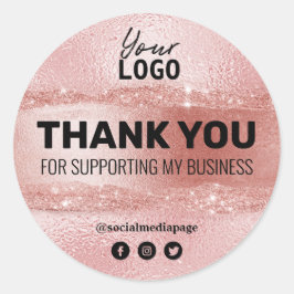 高級バラロゴ ラウンドシール