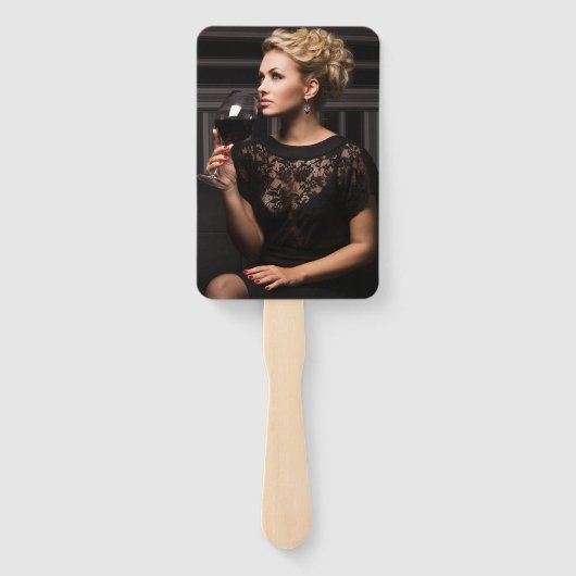 高級バラワイン40歳の誕生日パーソナライズされた写真 ハンドファン (裏面)