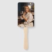 高級バラワイン60th誕生日写真パーソナライズされた ハンドファン (裏面)