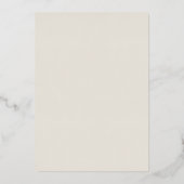 高級バラ地中海の金ゴールド結婚タイルのメニュー 箔シーズンカード (裏面)