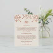 高級バラ地中海の金ゴールド結婚タイル情報 箔シーズンポストカード (立ち正面)