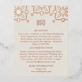 高級バラ地中海の金ゴールド結婚タイル情報 箔シーズンポストカード (正面)