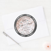 高級バラ金ゴールドきらめく製品ラベルジュエリーロゴ ラウンドシール (封筒)