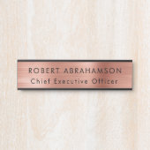 高級バラ金ゴールドオフィスドアシンボルや象徴サイン サインプレート (正面)