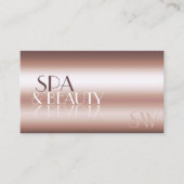 高級バラ金ゴールドカッコいい鏡文字とモノグラム 名刺 (正面)