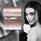 高級バラ金ゴールドカッコいい鏡文字とモノグラム 名刺