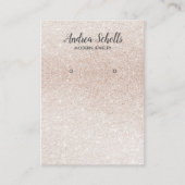 高級バラ金ゴールドグリッタージュエリーイヤリングディスプレイ 名刺 (正面)