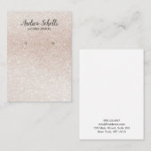 高級バラ金ゴールドグリッタージュエリーイヤリングディスプレイ 名刺 (正面/裏面)