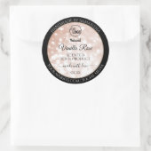 高級バラ金ゴールドグリッタースターズプロダクトラベルロゴ ラウンドシール (バッグ)