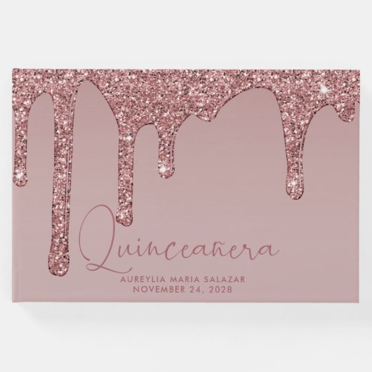 高級バラ金ゴールドグリッタードリップスキンセアニェラ写真 ゲストブック (正面)