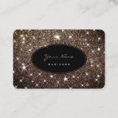高級バラ金ゴールドグリッタールミナンススターエレガント 名刺 (正面)
