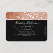 高級バラ金ゴールドグリッタールミナンススターズモノグラム 名刺 (裏面)