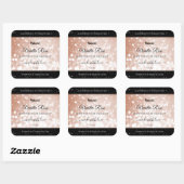 高級バラ金ゴールドグリッター製品パッケージラベル スクエアシール (シート)