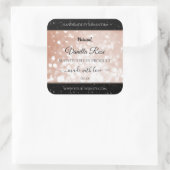 高級バラ金ゴールドグリッター製品パッケージラベル スクエアシール (バッグ)