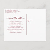 高級バラ金ゴールドグリッターDrips日付を保存 案内ポストカード (裏面)