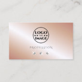 高級バラ金ゴールドシルバースパークルダイヤモンドとロゴ 名刺 (正面)