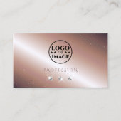 高級バラ金ゴールドシルバースパークルダイヤモンドとロゴ 名刺 (正面)